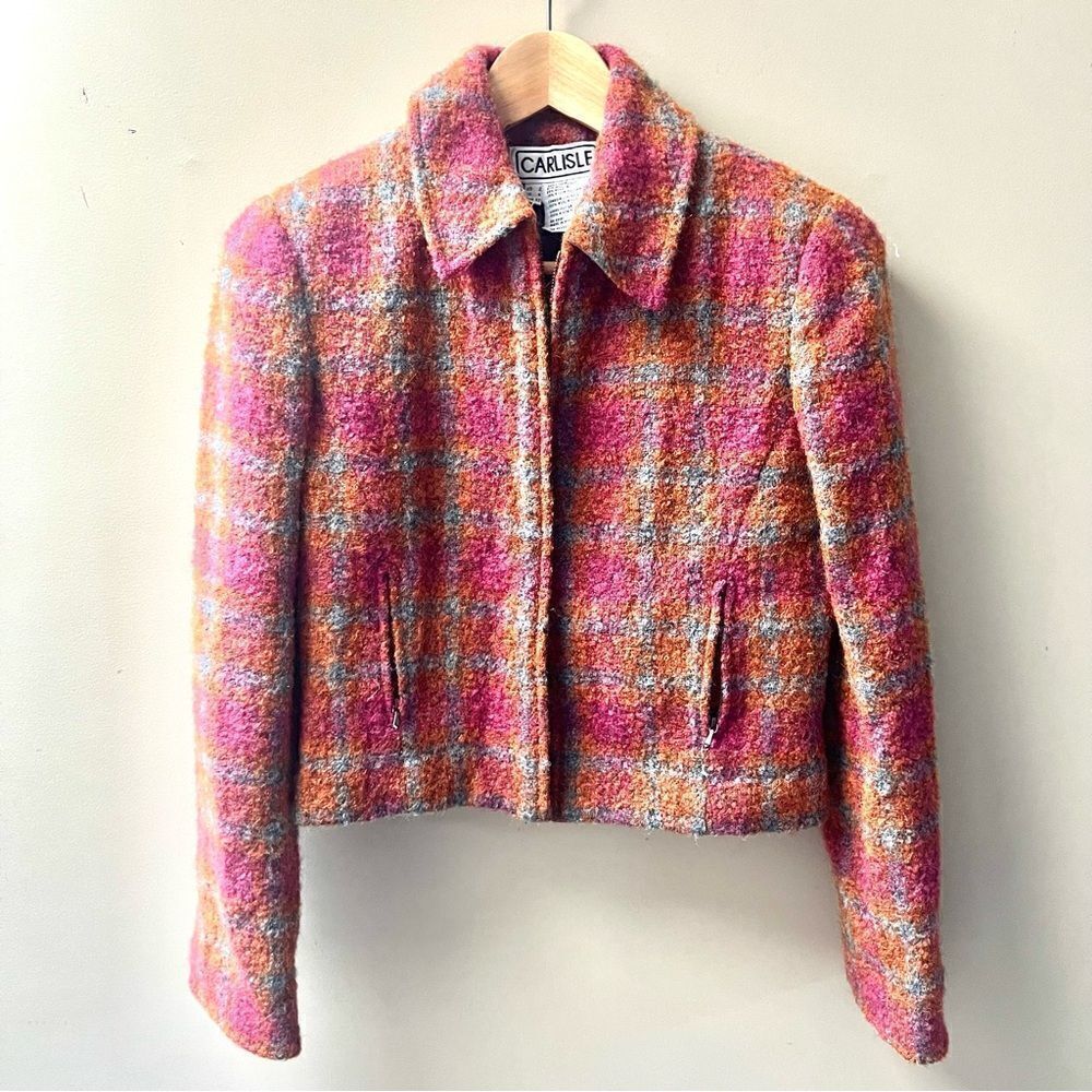 Carlisle wool/ mohair blend cropped jacket Sz 2